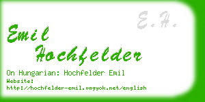 emil hochfelder business card